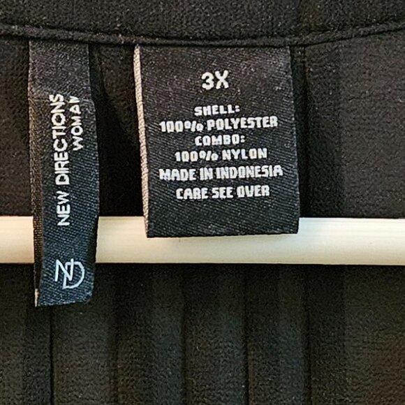 Women's Formal Black Top Plus Size 3X - Picture 3 of 6